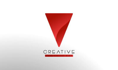 Letter V logo from abstract shapes. Colorful monogram sign logotype. Vector illustration.