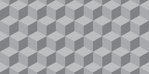 Seamless abstract Black and gray background from cubes and lines. Geometric tiles and mosaic creative stylish seamless pattern block cube background. minimal hexagon Cubes mosaic shape vector design.