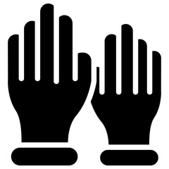 gloves solid icon