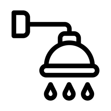 recommend clip art: shower head line icon