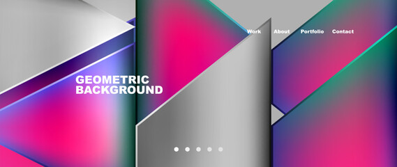 Gradient triangle geometric minimal wallpaper