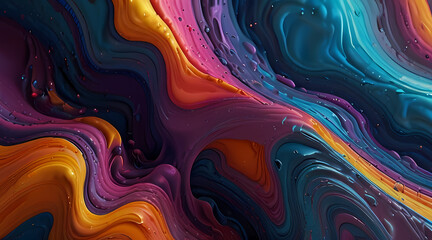 Fluid abstract background with contrasting colors theme