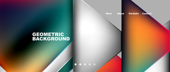 Fototapeta premium Gradient triangle geometric minimal wallpaper