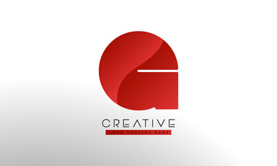 Letter G logo from abstract shapes. Colorful monogram sign logotype. Vector illustration.