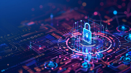 Fototapeta premium Managing secure server services using digital icons is a key element in strengthening IT security and database integrity in cyberspace.