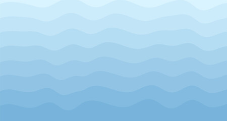 Obraz premium Background vector illustration of blue ocean wave layers