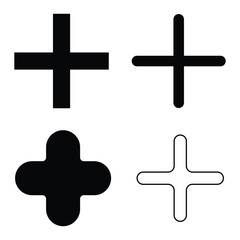 Obraz premium add icon, plus or increase illustration design