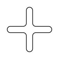 Fototapeta premium add icon, plus or increase illustration design