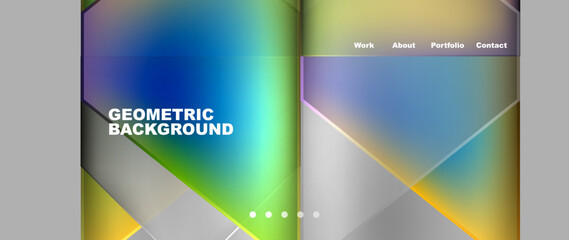 Fototapeta premium Gradient triangle geometric minimal wallpaper