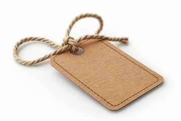 Single price tag, isolated on white background, 