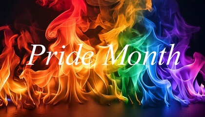 LGBTQ colored flame (pride month)