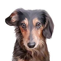 Colorful detailed dog Illustration
