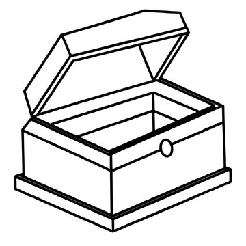 recommend clip art: outline of an open jewelry box.