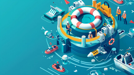 Obraz premium Ensuring Business Continuity: Disaster Recovery Plans, Resilient Business Models, and Adaptive Strategies for Navigating Disruptions