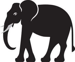 Fototapeta premium elephant illustration vector silhouette 