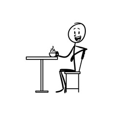 drink coffee in a cafe