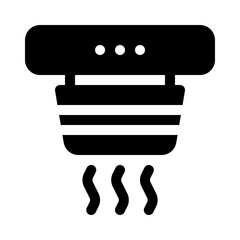 smoke detector glyph icon