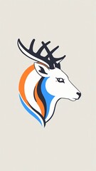 Vector icon deer head illustration