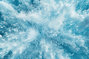 Winter sports-themed cool-toned cyan and white blast background.
