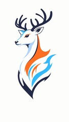 Vector icon deer head illustration