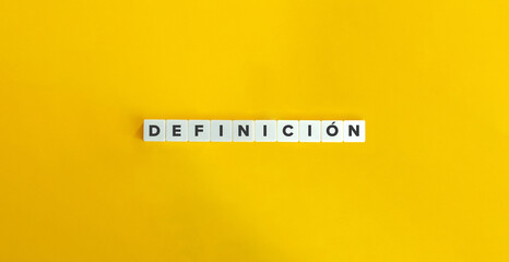 Definition Word (Definición) in Spanish Language.