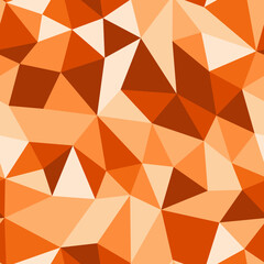 Abstract pattern of triangles. Medium triangle size. Repeatable pattern. Sunny orange color palette. Amazing vector tiles. Seamless vector illustration.