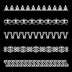 Ornamental border collection. Vector ornament pattern Mediterranean decor