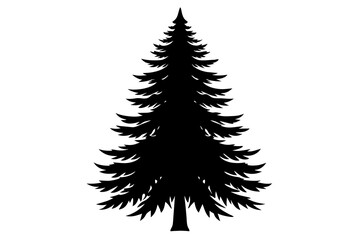 Spruce Tree silhouette vector illustration