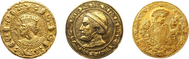 Doubloon gold coin sticker transparent background PNG clipart