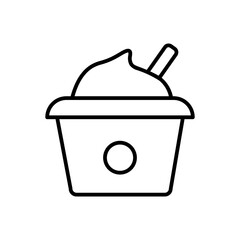 yoghurt line icon