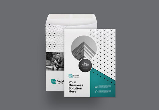 Professional Business C4 Envelope Catalog With Paste Accent