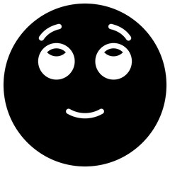 Fototapeta premium eyes up solid icon