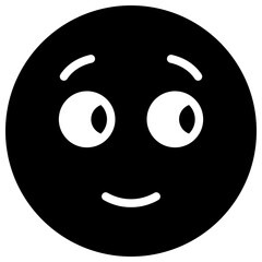 Fototapeta premium eyes right solid icon