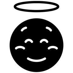 Fototapeta premium smile solid icon