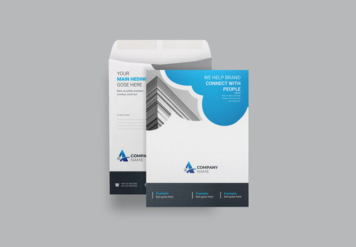 Creative Business C4 Envelope Catalog With Blue Green Accent