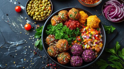 Rainbow Pride Month Falafel Delights with Bursting Colors and Exotic Flavors