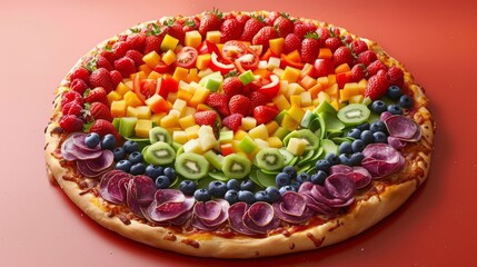 Rainbow Pride Pizza - A Colorful Celebration of Diversity with Unique Toppings for Pride Month Festivities