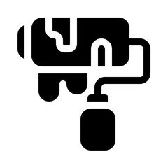 Obraz premium paint roller glyph icon