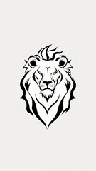 Vector icon lion head illustration