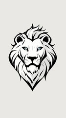 Vector icon lion head illustration