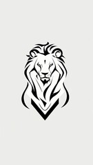 Vector icon lion head illustration
