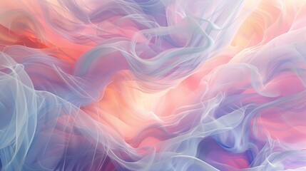 Obraz premium Ethereal, dreamlike abstract background with soft pastel hues and flowing shapes 