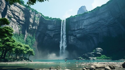Fototapeta premium waterfall in forest