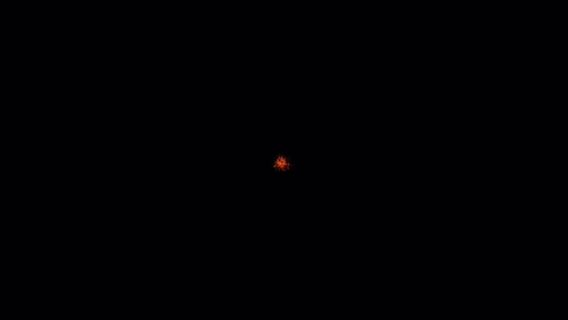 Burning fireball on transparent background. swirling flames. Magical visual special effect