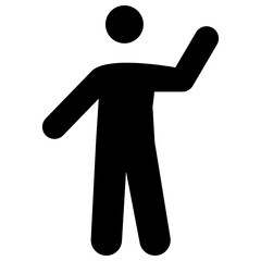 greet solid icon