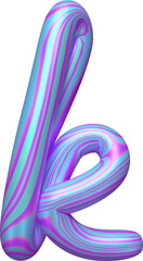 3d font purple blue colors, floral pattern