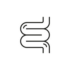 Obraz premium Intestine icon. Simple intestine icon for social media, app, and web design. Vector illustration.