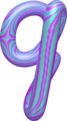 3d font purple blue colors, floral pattern