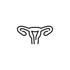 Uterus icon. Simple uterus icon for social media, app, and web design. Vector illustration.