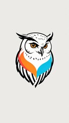 Fototapeta premium Vector icon owl on a branch